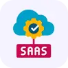 SaaS-based software development services, showcasing collaboration, code development, and cloud infrastructure.